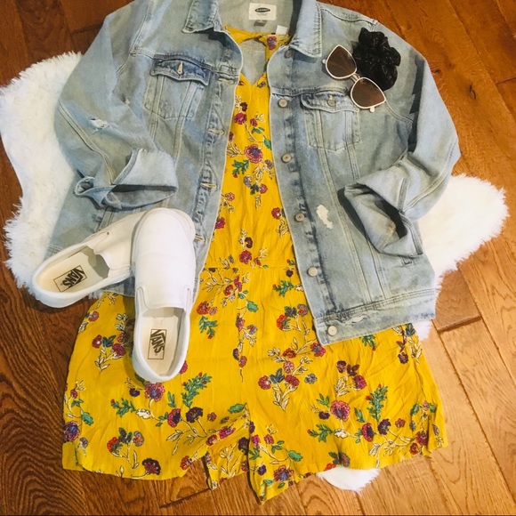 Old Navy Pants - Old Navy Yellow Floral Romper